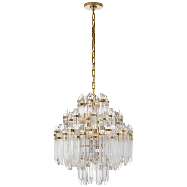 Adele 4 Tier Chandelier Brass, Chandelier, Hand-Rubbed Antique Brass - Andrew Martin