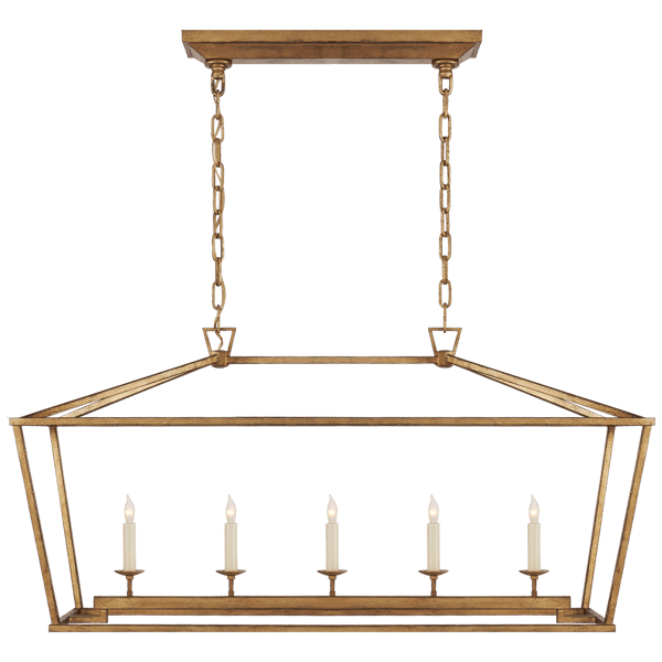 Darlana Medium Iron, Linear Pendant Light, Medium, Gilded Iron - Andrew Martin