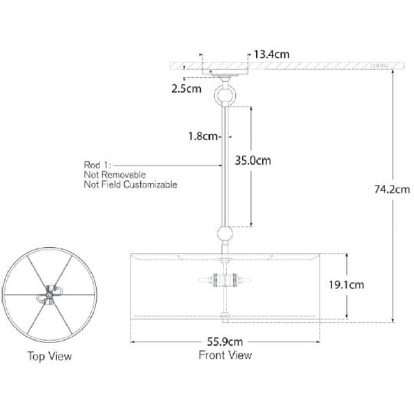 Reed Pendant  Bronze, Pendant Light - Andrew Martin