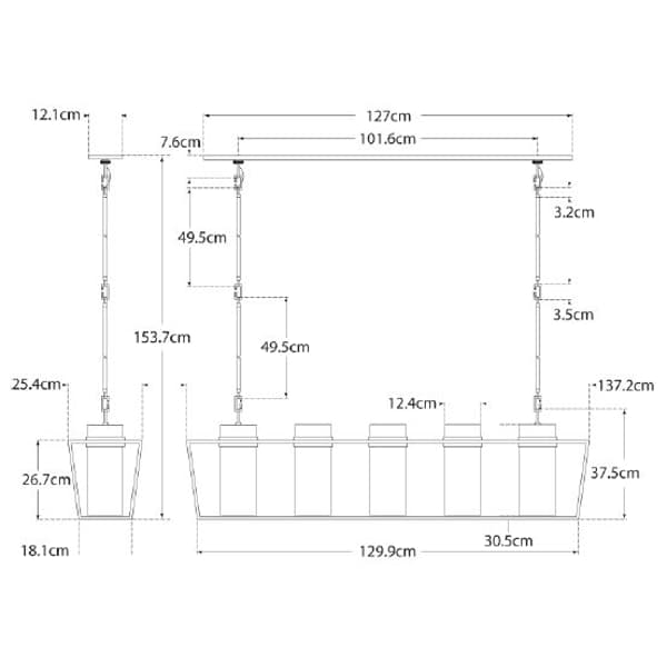 Presidio Pendant  Nickel, Pendant Light, Polished Nickel - Andrew Martin