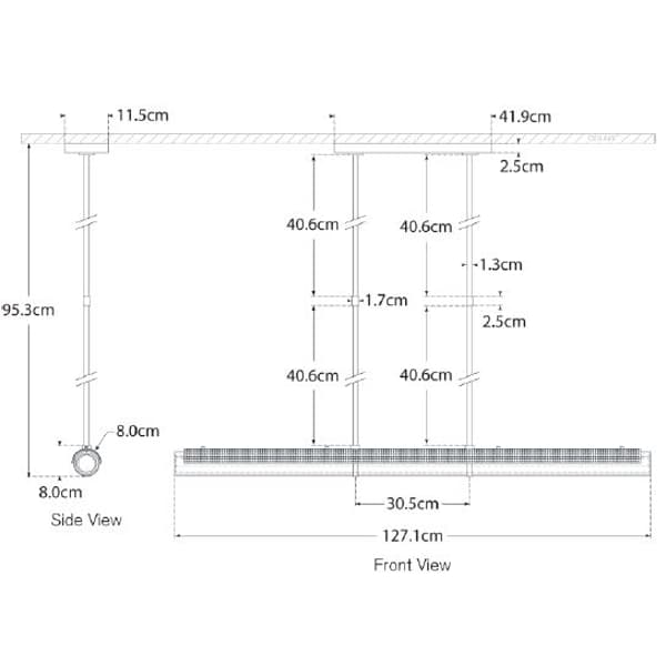 Precision Linear Pendant  Bronze, Pendant Light - Andrew Martin