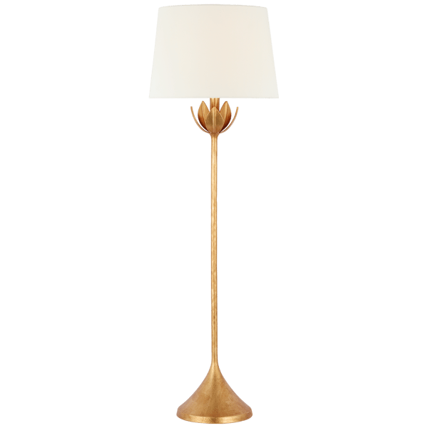Alberto Floor Lamp Gold Leaf, Floor Lamp, Antique Gold Leaf - Andrew Martin