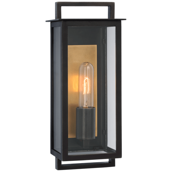 Halle Narrow Wall Light, Wall Light, Small, Black - Andrew Martin