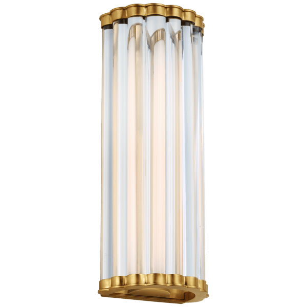Kean Wall Light Brass, Wall Light, Small, Antique-Burnished Brass - Andrew Martin