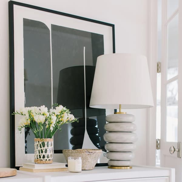 Phoebe Table Lamp White, Table Lamp, Antique White - Andrew Martin