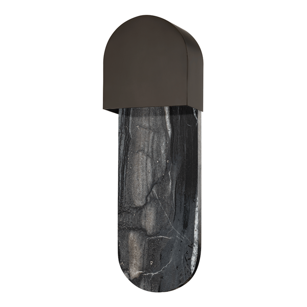 Hobart Wall Light Black, Wall Light, Black Brass - Andrew Martin