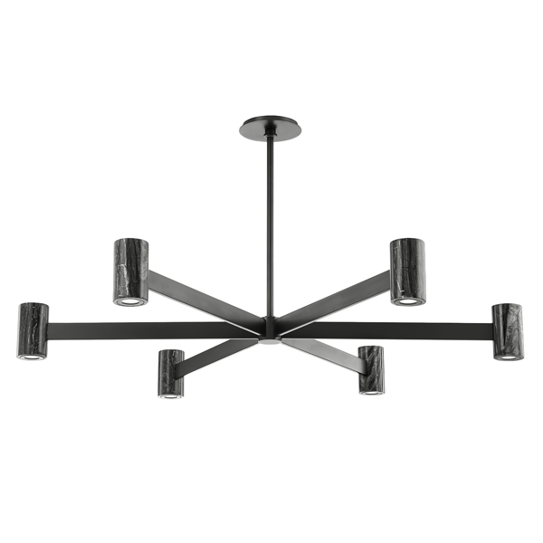 Predock Chandelier, Chandelier, Black/Brass - Andrew Martin