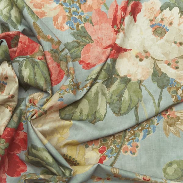 Peony Summer Sky, Cig Only, Fabric - Andrew Martin