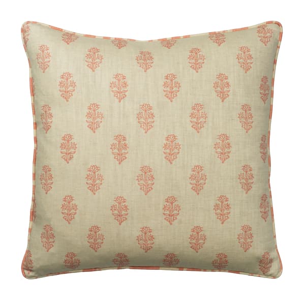 Buttercup Coral, Sustainable Feather, Cushion - Andrew Martin