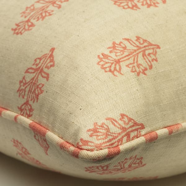 Buttercup Coral, Sustainable Feather, Cushion - Andrew Martin