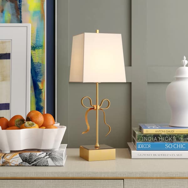 Ellery Table Lamp Cream, Table Lamp, Soft Brass & Cream Shade - Andrew Martin