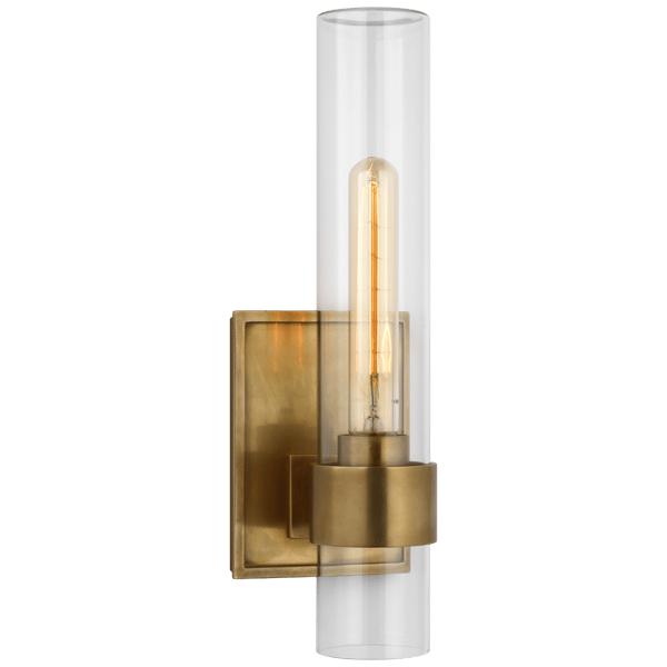 Presidio Outdoor Wall Light Brass, Wall Light, Hand-Rubbed Antique Brass - Andrew Martin