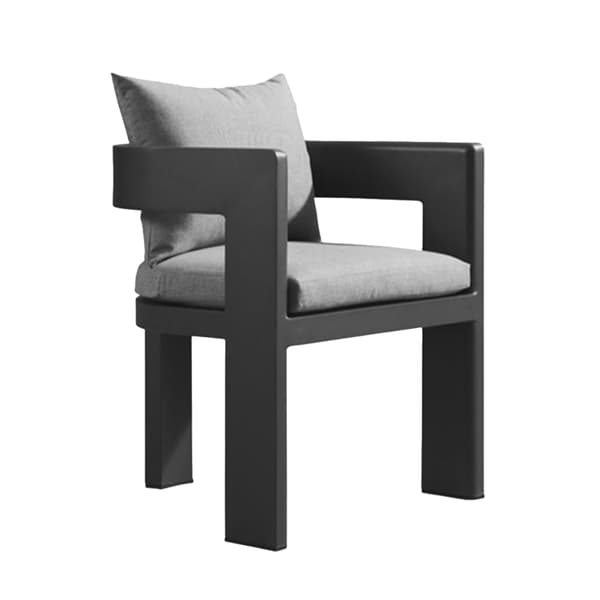 Caicos Dining Chair w/ Arms Slate, Outdoor Dining Chair - Andrew Martin