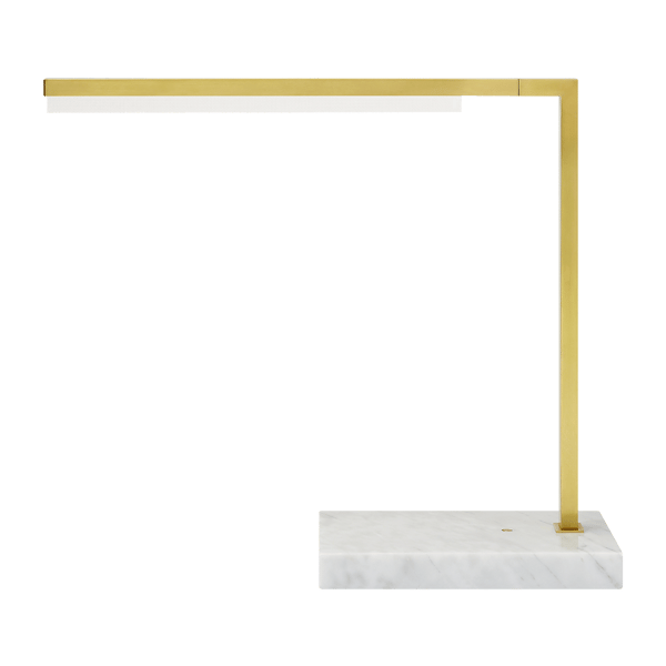 Klee Table Lamp, Desk Lamp, Natural Brass & Marble - Andrew Martin