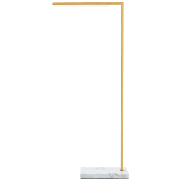 Klee Floor Lamp, Floor Lamp, Natural Brass & Marble - Andrew Martin