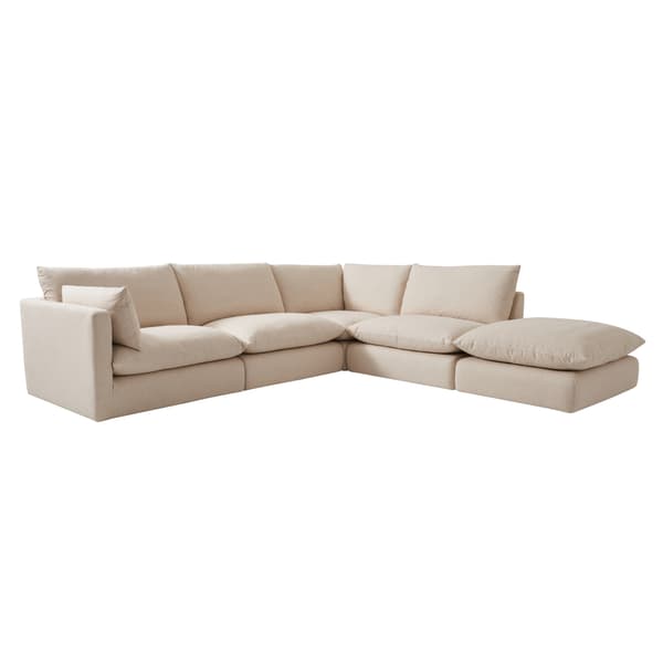 Clinton Large Sectional Sofa in Neutral Linen