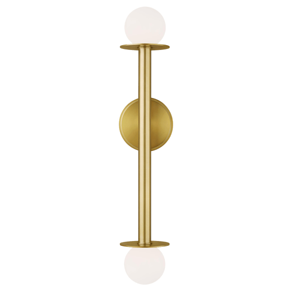 Nodes Double Wall Light Brass, Wall Light, Burnished Brass - Andrew Martin
