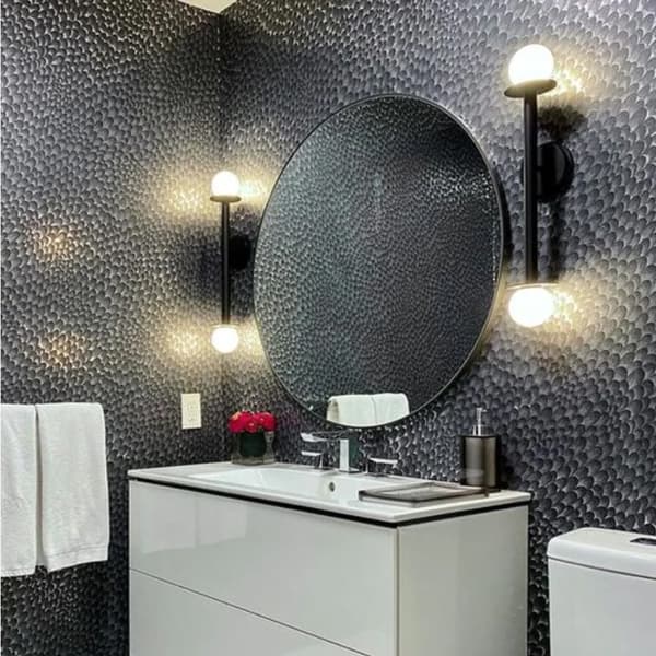 Nodes Double Wall Light Midnight Black, Wall Light - Andrew Martin