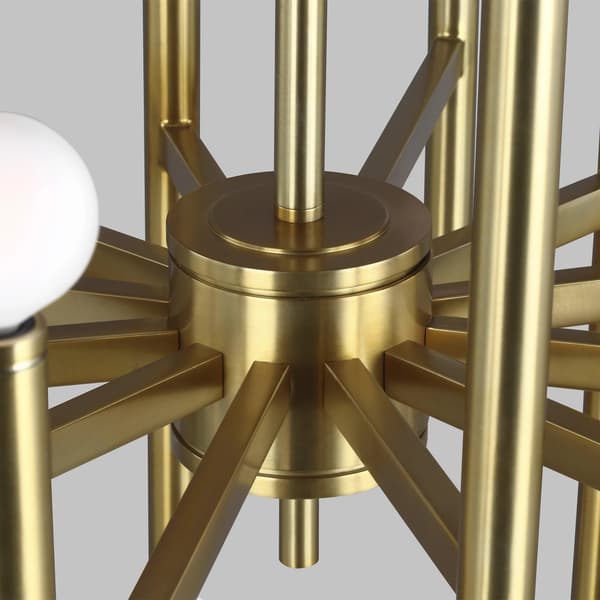 Beckman Chandelier Brass, Chandelier, Burnished Brass - Andrew Martin
