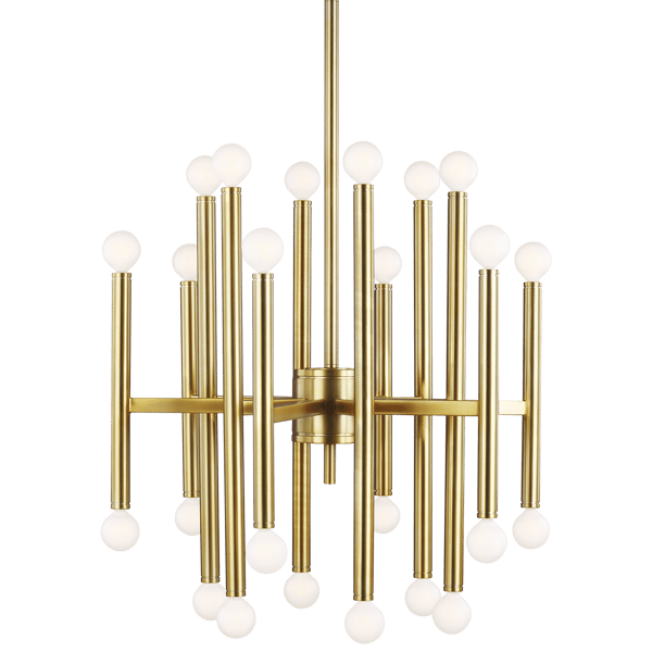 Beckman Chandelier Brass, Chandelier, Burnished Brass - Andrew Martin