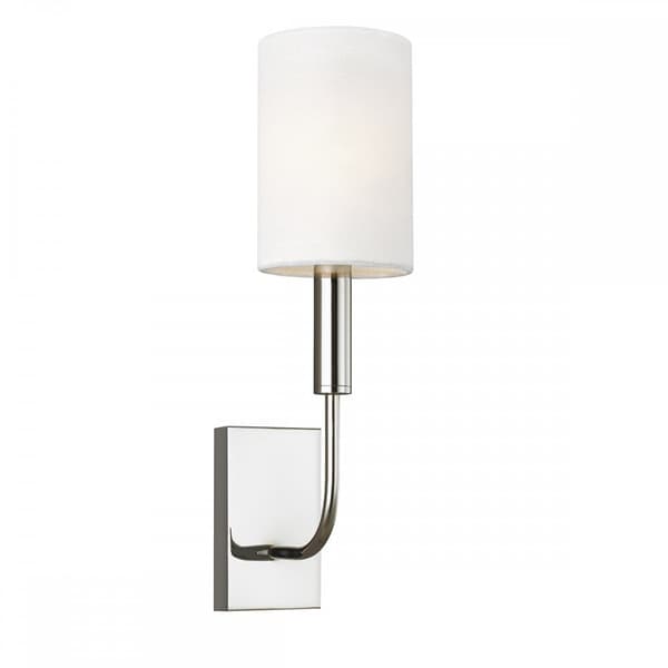 Brianna Single Wall Light Nickel, Wall Light, Polished Nickel - Andrew Martin