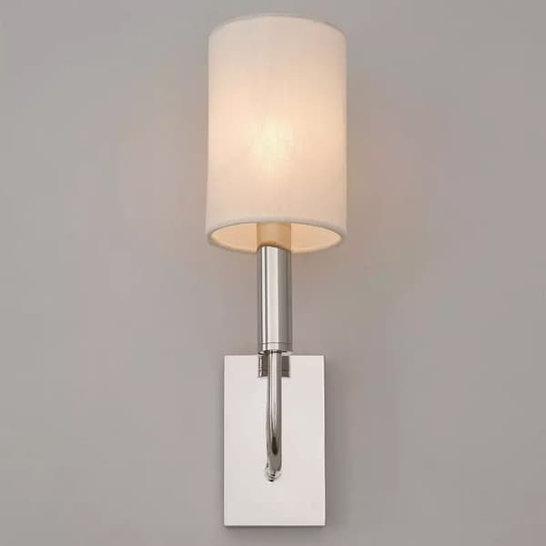Brianna Single Wall Light Nickel, Wall Light, Polished Nickel - Andrew Martin