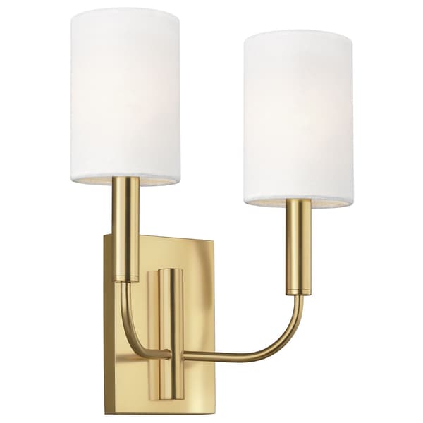 Brianna Double Wall Light Brass, Wall Light, Burnished Brass - Andrew Martin