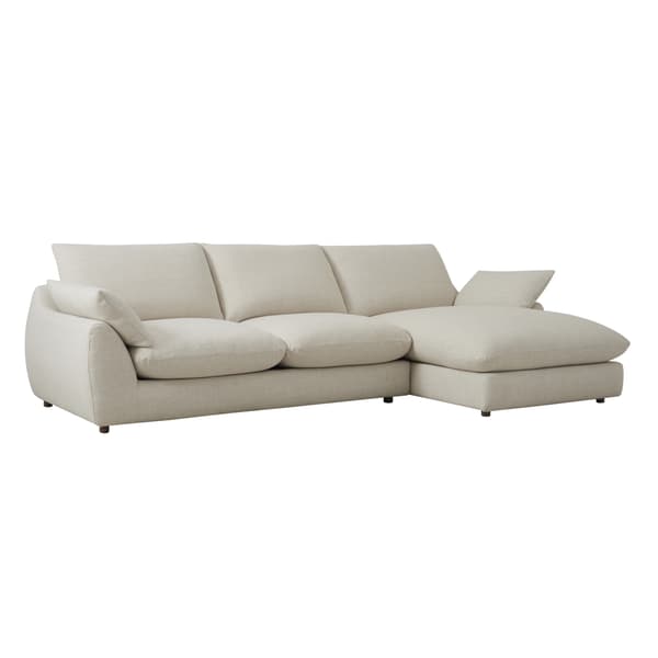 Fulton Chaise Sofa, Corner Sofa, Right-Hand Facing, Right Hand Facing, Light Neutral