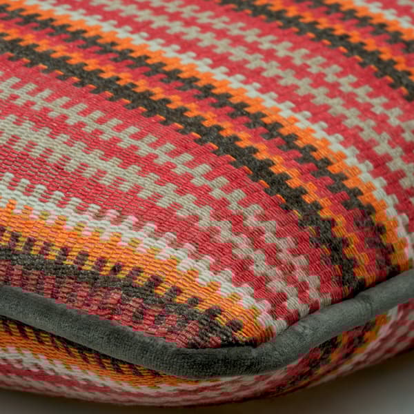 Cuchillas Multi, Sustainable Feather, Cushion, 55CM X 40CM, Red - Andrew Martin