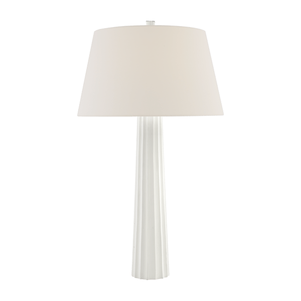 Fluted Spire Table Lamp White, Table Lamp, Plaster White - Andrew Martin