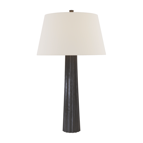 Fluted Spire Table Lamp Iron, Table Lamp, Aged Iron - Andrew Martin