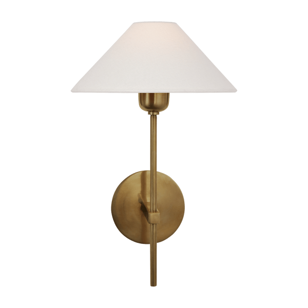 Hackney Wall Light Brass, Wall Light, Hand-Rubbed Antique Brass - Andrew Martin