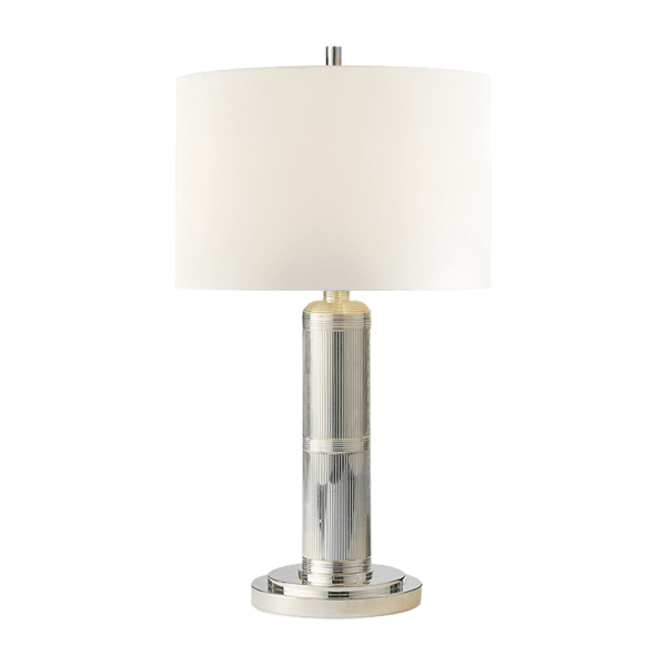 Longacre Table Lamp Nickel, Table Lamp, Small, Polished Nickel - Andrew Martin