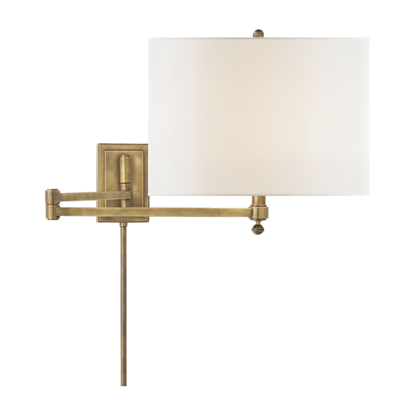 Hudson Wall Light Brass, Wall Light, Hand-Rubbed Antique Brass - Andrew Martin