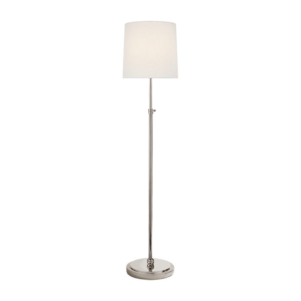 Bryant Floor Lamp Nickel, Floor Lamp, Polished Nickel - Andrew Martin
