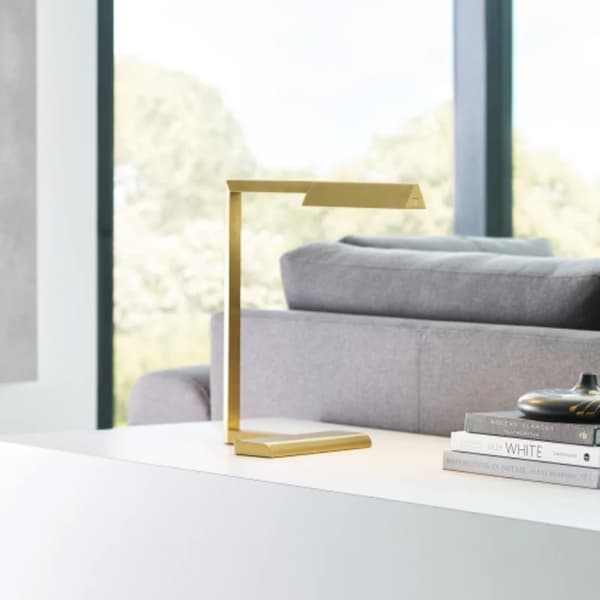 Dessau Table Lamp Brass, Desk Lamp, Natural Brass - Andrew Martin