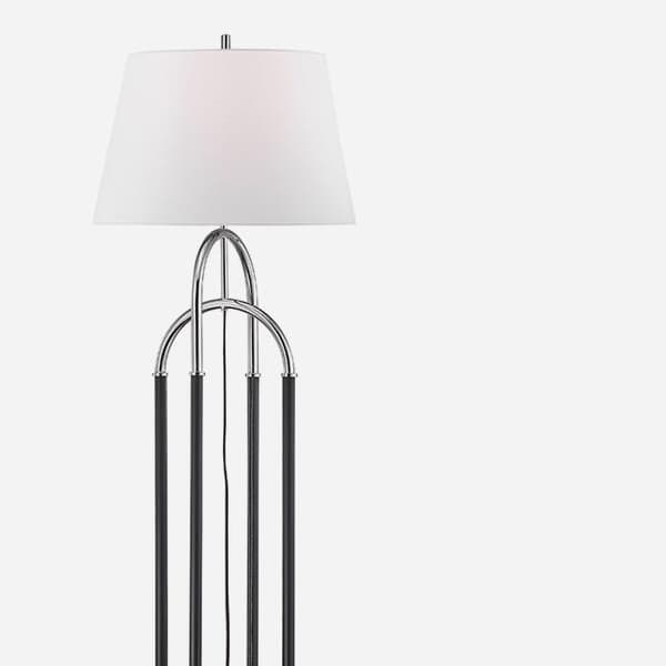 Arnett Floor Lamp Nickel, Floor Lamp, Polished Nickel - Andrew Martin