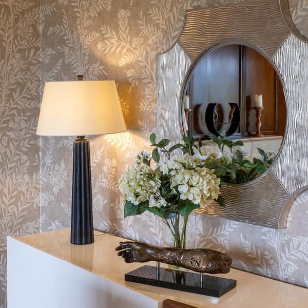 Fluted Spire Table Lamp Iron, Table Lamp, Aged Iron - Andrew Martin
