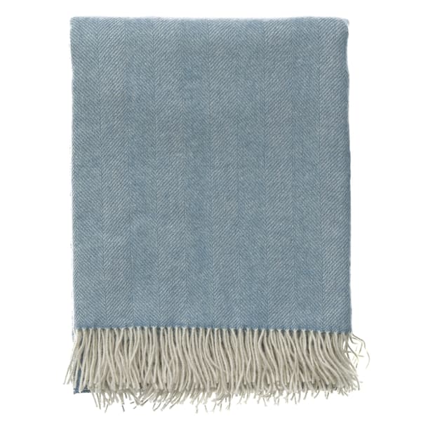 Herringbone Throw Blue, Throw, Duck Egg - Andrew Martin
