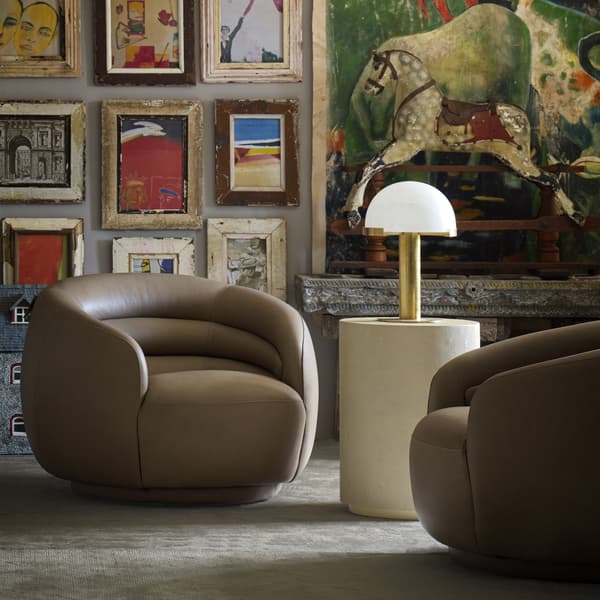 Haynes Swivel Chair, Swivel Chair, Bronze/Brown