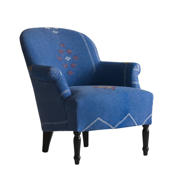 Victoria Chair Moroccan Blue, Armchair - Andrew Martin