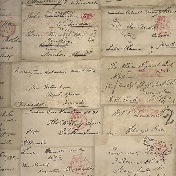 Love Letter, Wallpaper, Parchment - Andrew Martin