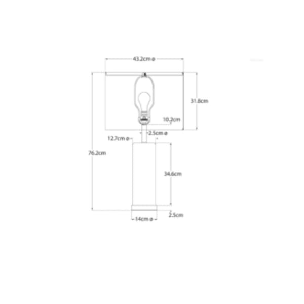 Cliff Table Lamp Brown Marble, Table Lamp - Andrew Martin