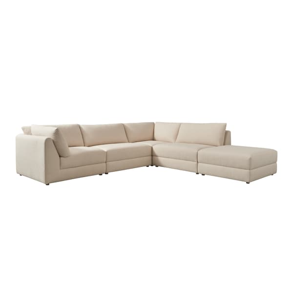 Bundum Section Sofa in Linen | Large Corner Sofa