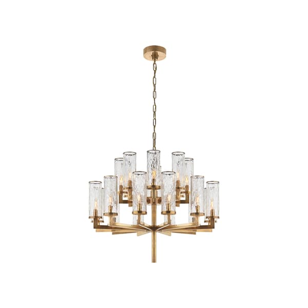 Liaison Chandelier Brass, Chandelier, 2 Tier, Antique-Burnished Brass - Andrew Martin