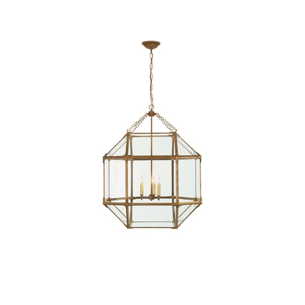 Morris Pendant  Iron, Pendant Light, Small, Gilded Iron - Andrew Martin