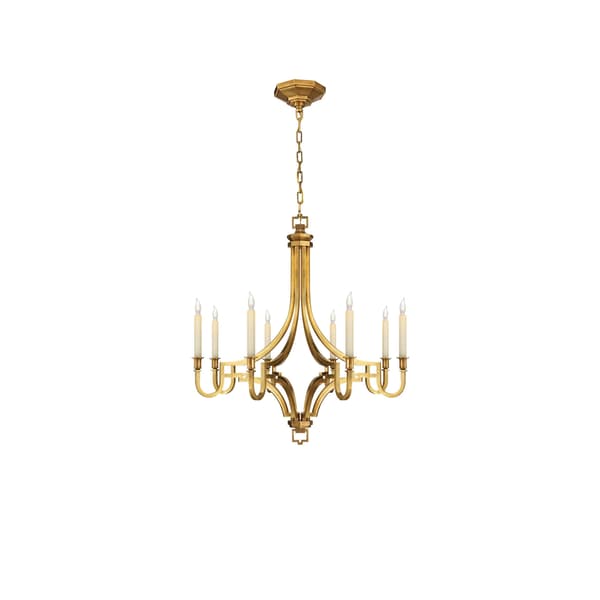 Mykonos Chandelier Brass, Chandelier, Antique-Burnished Brass - Andrew Martin