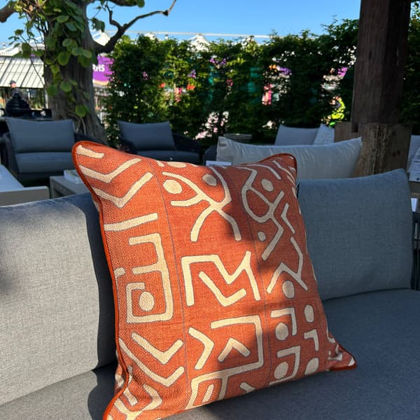 Trojan Brick Outdoor, Hollowfibre, Cushion, 55cm x 55cm - Andrew Martin