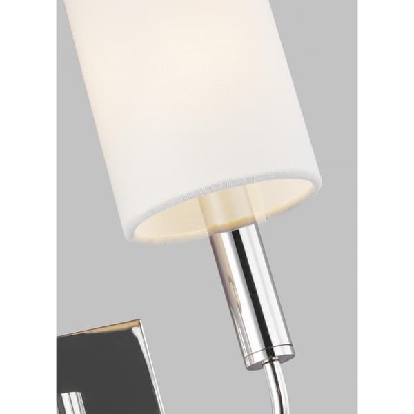 Brianna Double Wall Light Nickel, Bed, Polished Nickel - Andrew Martin