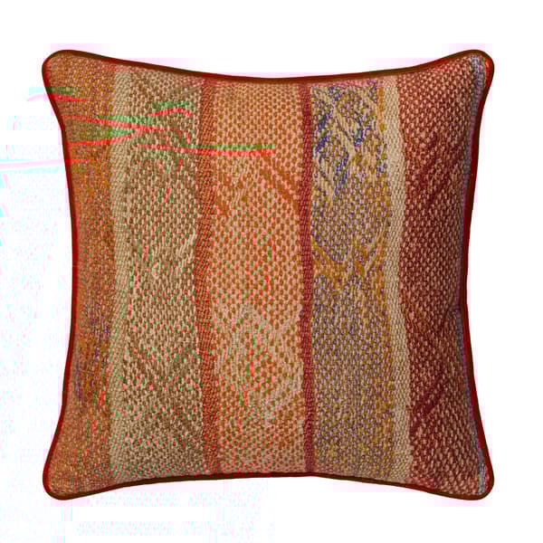 Isthmus Brick / Chocolate, Sustainable Feather, Cushion, 55cm x 55cm, Brick Chocolate - Andrew Martin